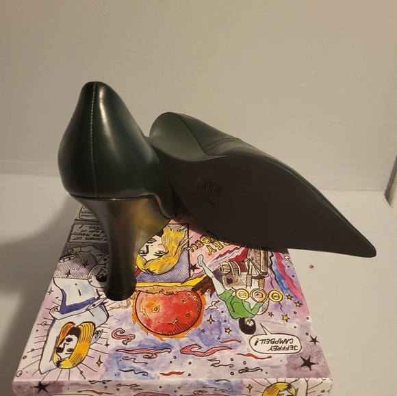 Hunter Green Jeffrey Campbell Wedge Heels - Picture 3 of 6